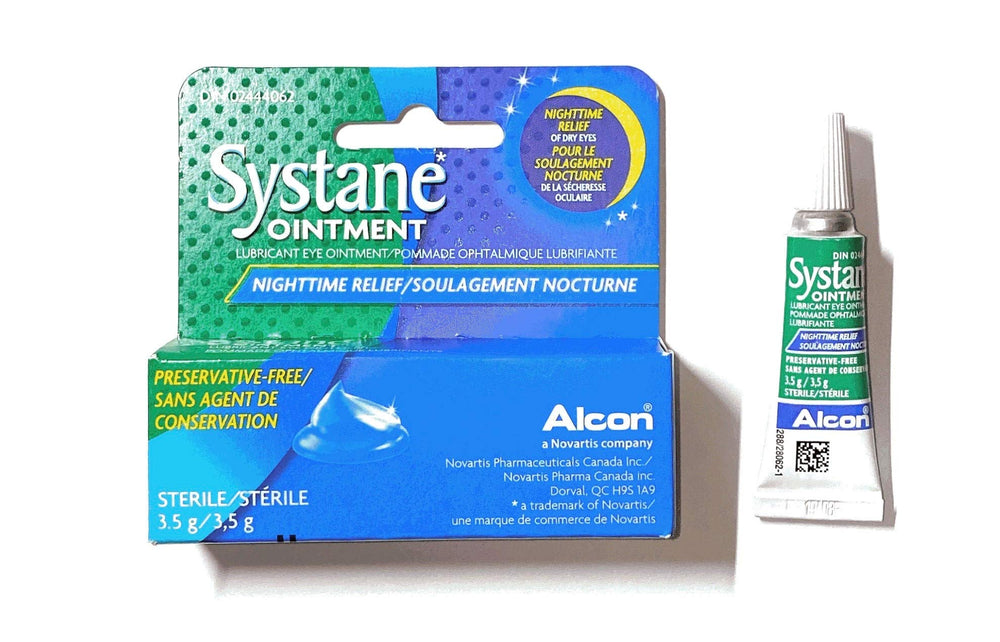 Systane Nighttime Ointment creates a protective barrier to lock moisture.