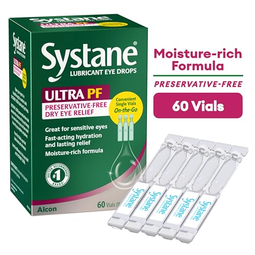 Systane Ultra bottle pour demonstrates quick, long-lasting lubrication for dry eyes