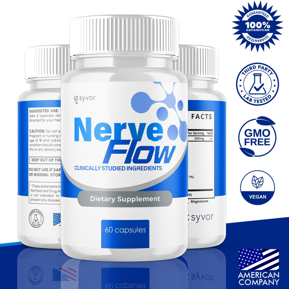 Syvor Nerve Flow bottle pour showing easy daily dosage