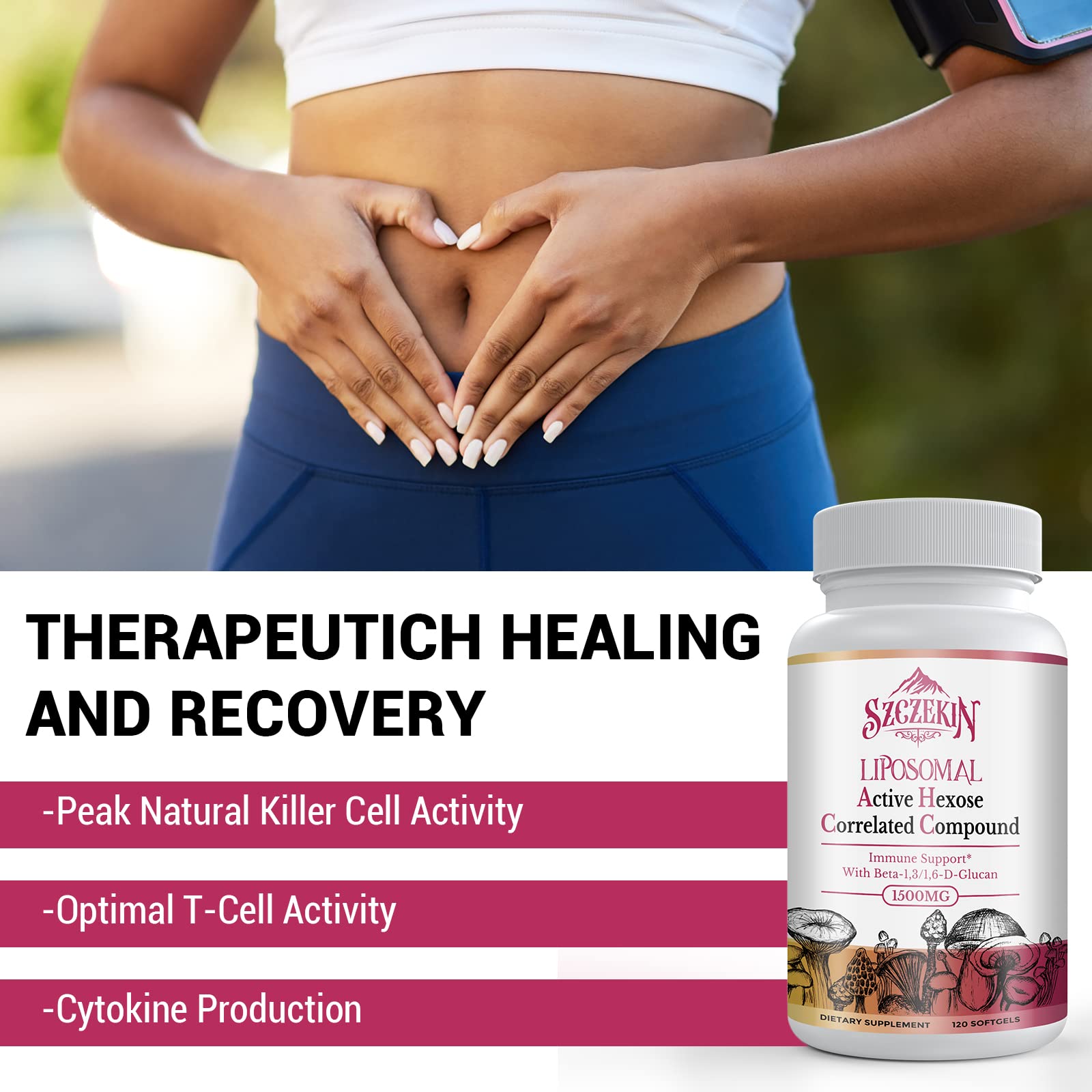 SZCZEKIN liver function support capsules on bottle indicating organ wellness focus