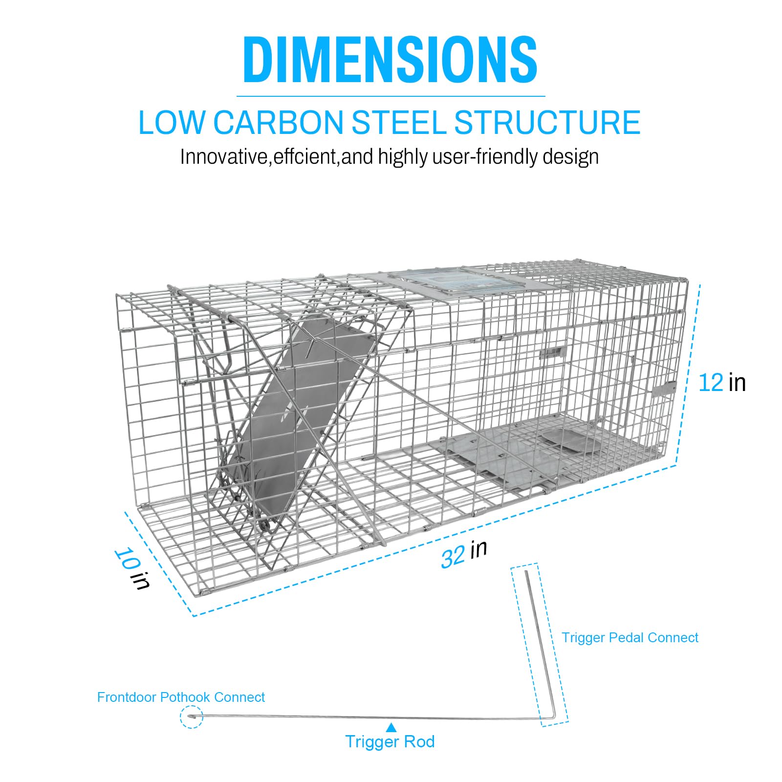 SZHLUX trap folded for storage highlights portability and compact trunk fit.