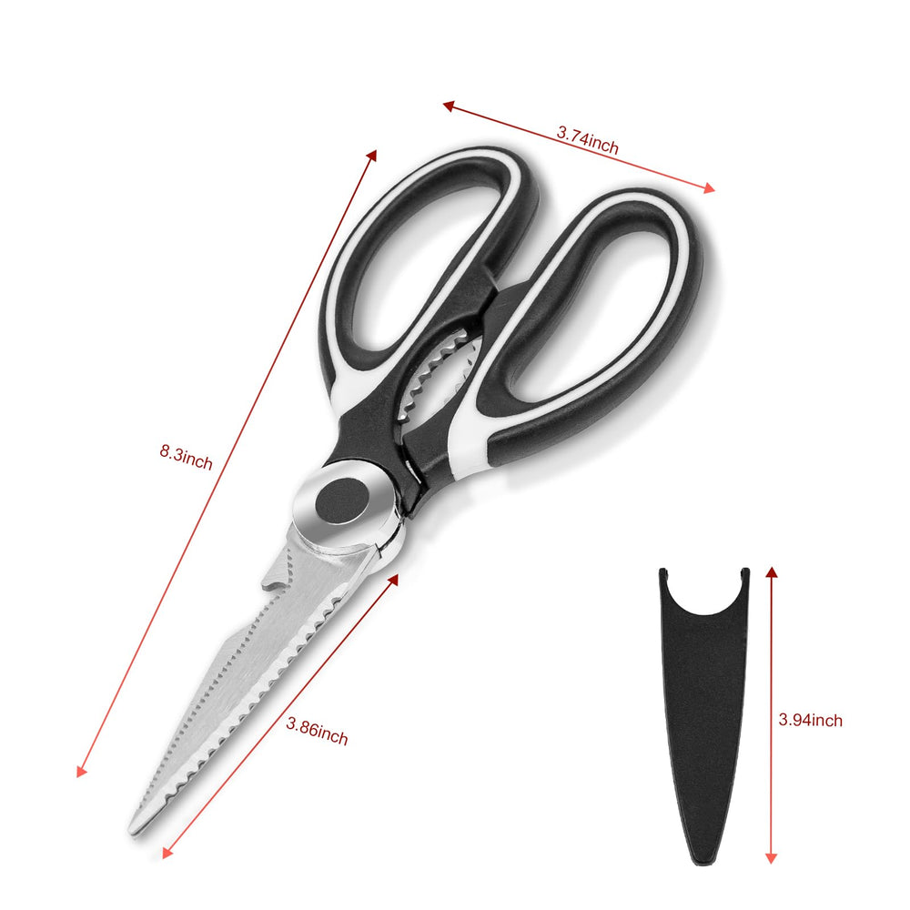 SZHLUX heavy-duty scissors slice meat with precision.