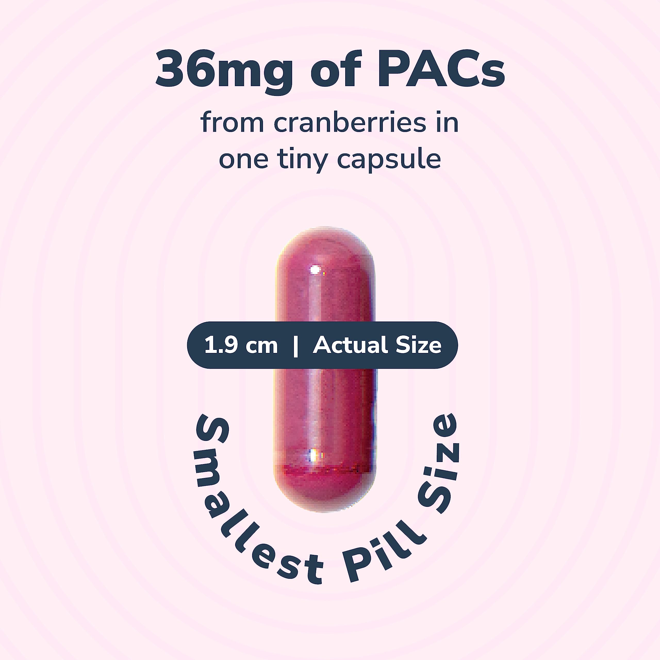 Szio+ Utiva Cranberry PACs capsules side view for easy daily use