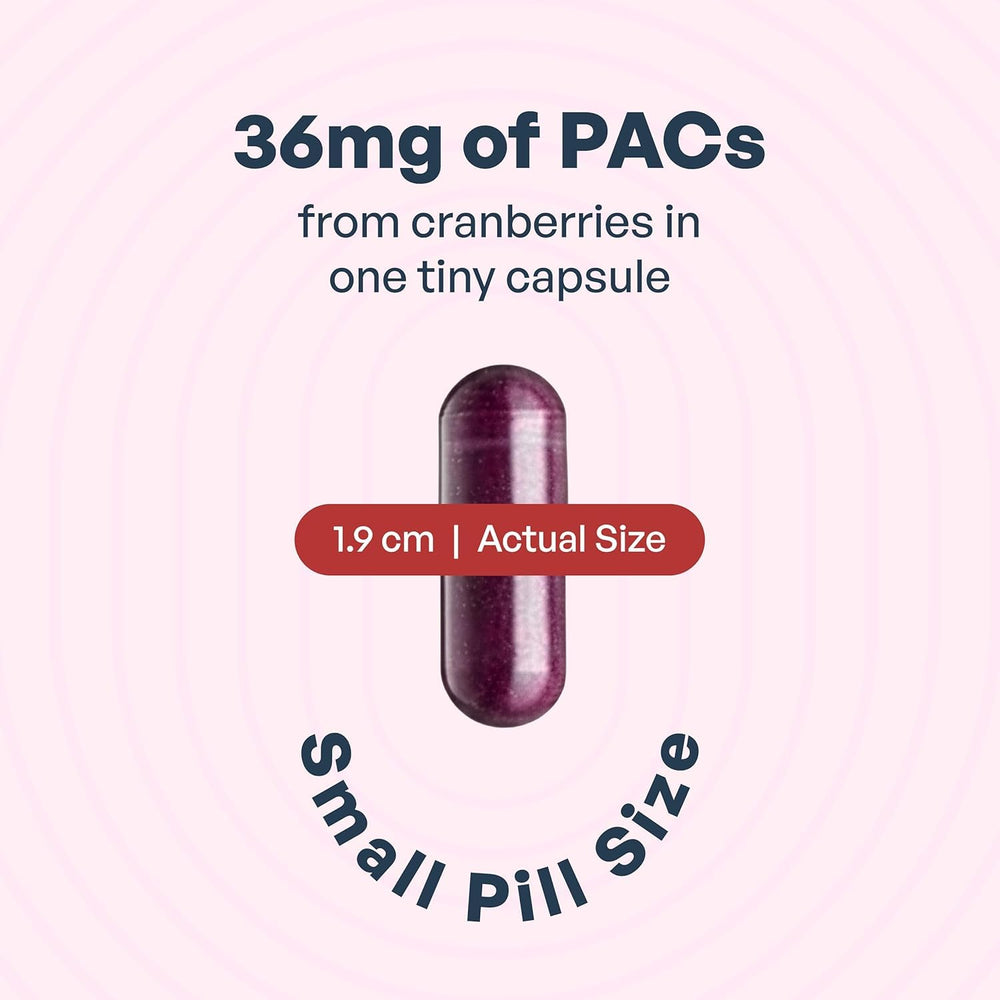 Close-up of Szio+ Utiva Cranberry PACs capsules for daily use