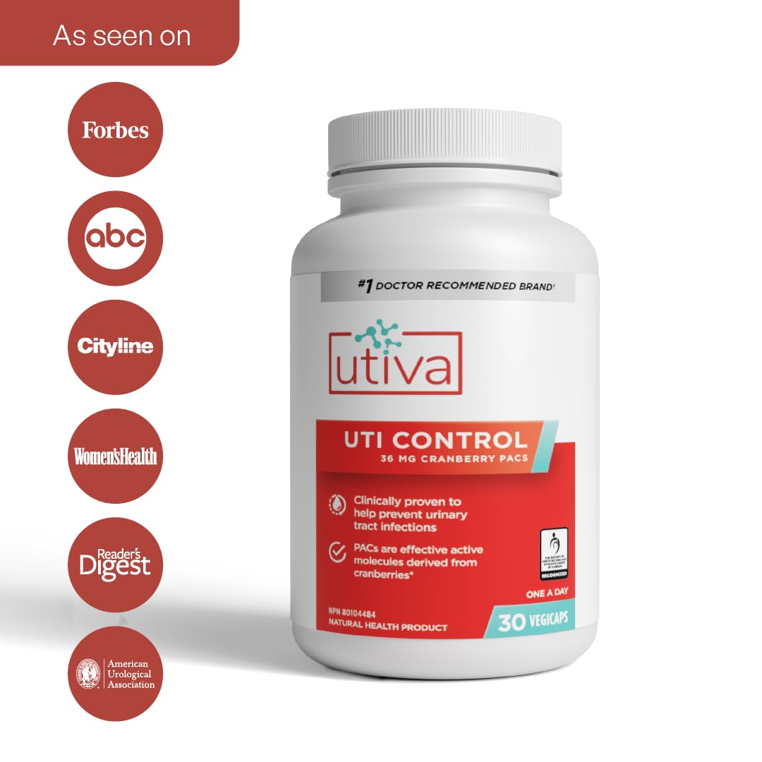 Szio+ Utiva Cranberry PACs front label showing vegan and gluten free features