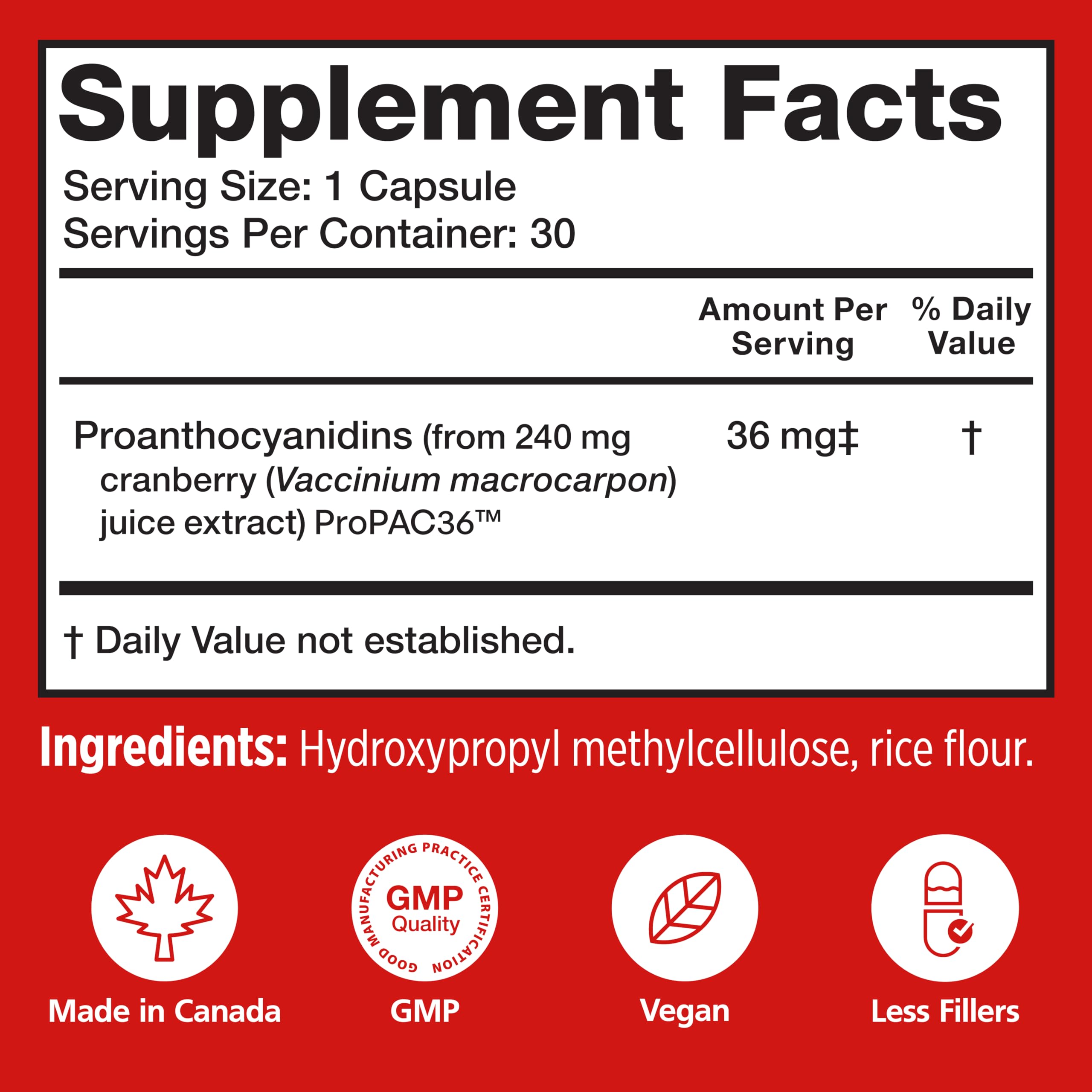 Vegan Szio+ Utiva Cranberry PACs capsules close-up