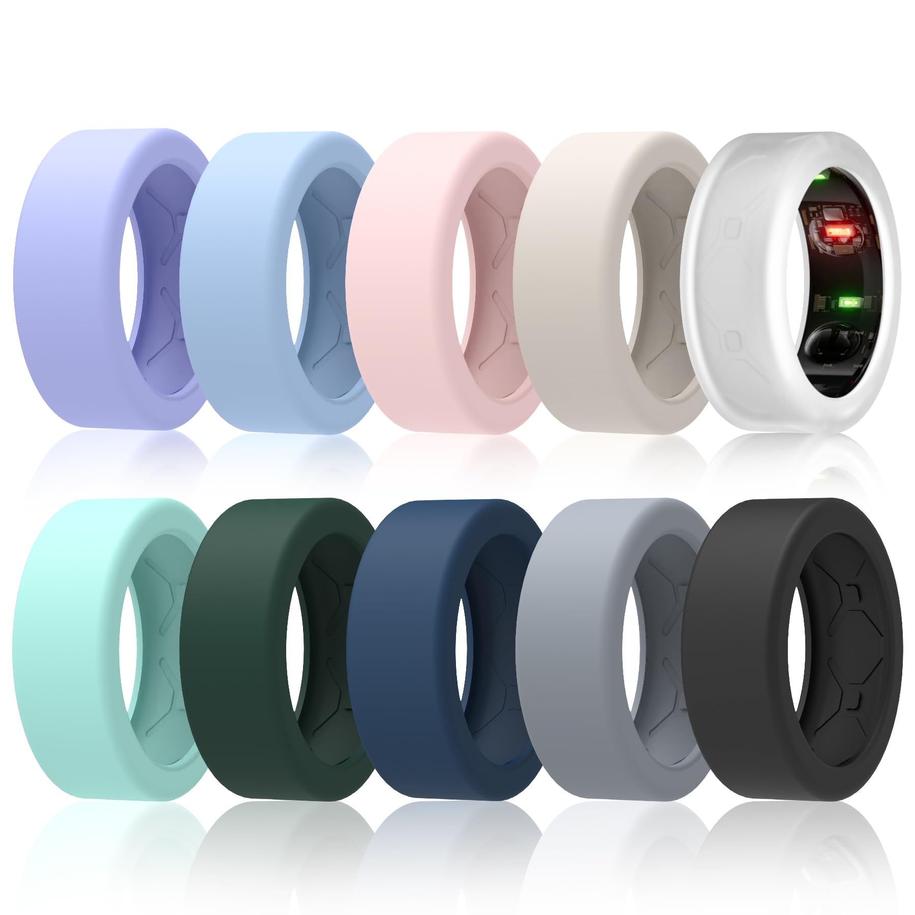 SZJCLTD Oura Gen4/Gen3 and Samsung Ring cover close-up showing anti-scratch protection for workouts