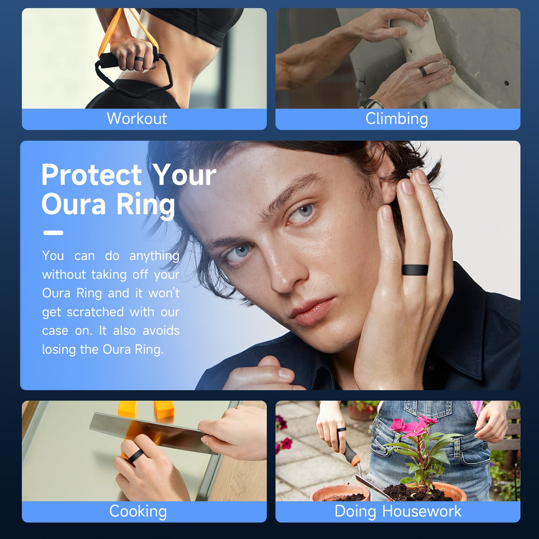 SZJCLTD Oura Ring cover skin-friendly silicone for gentle wear