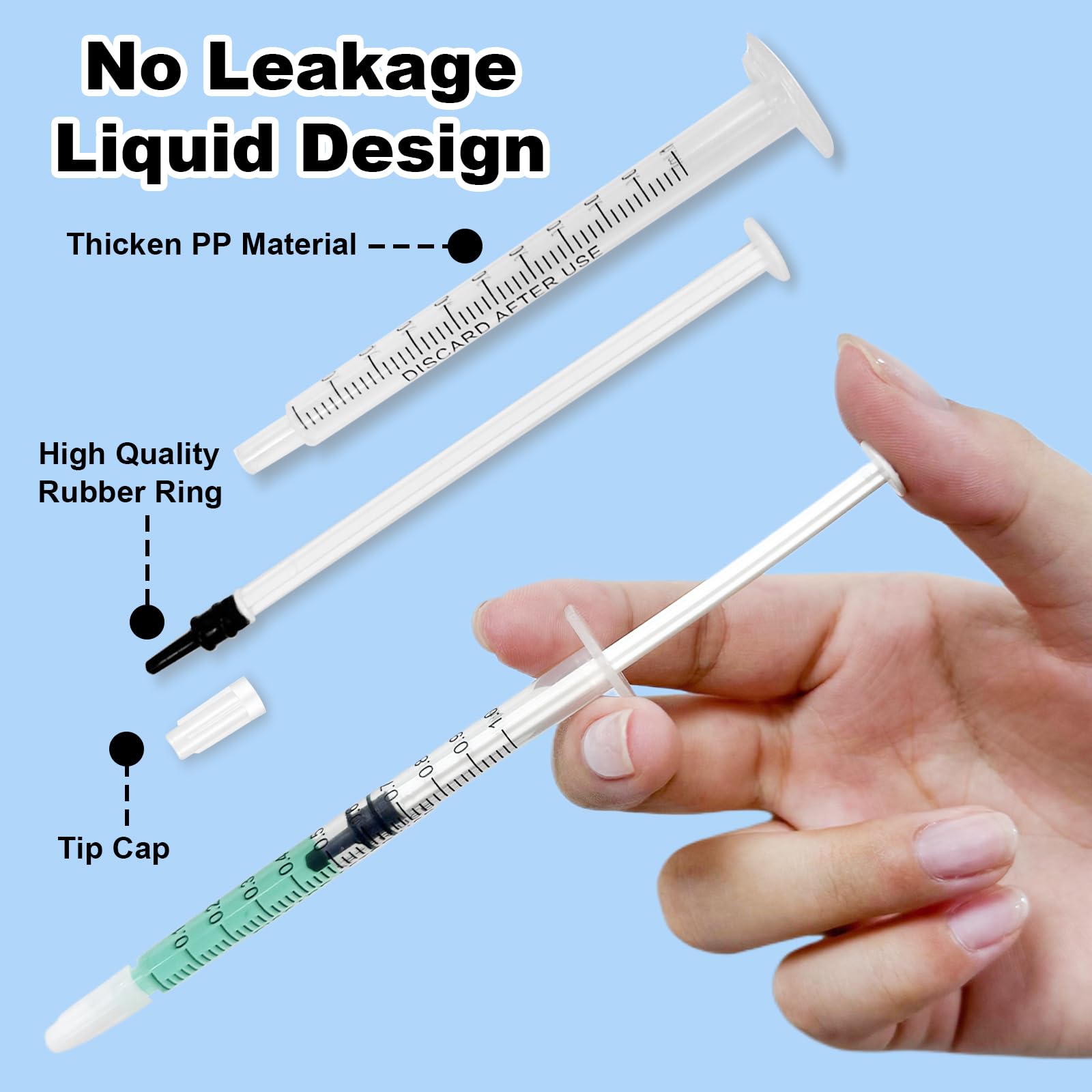 SZTJHN 1ml syringe cap shown for easy storage and refrigeration readiness