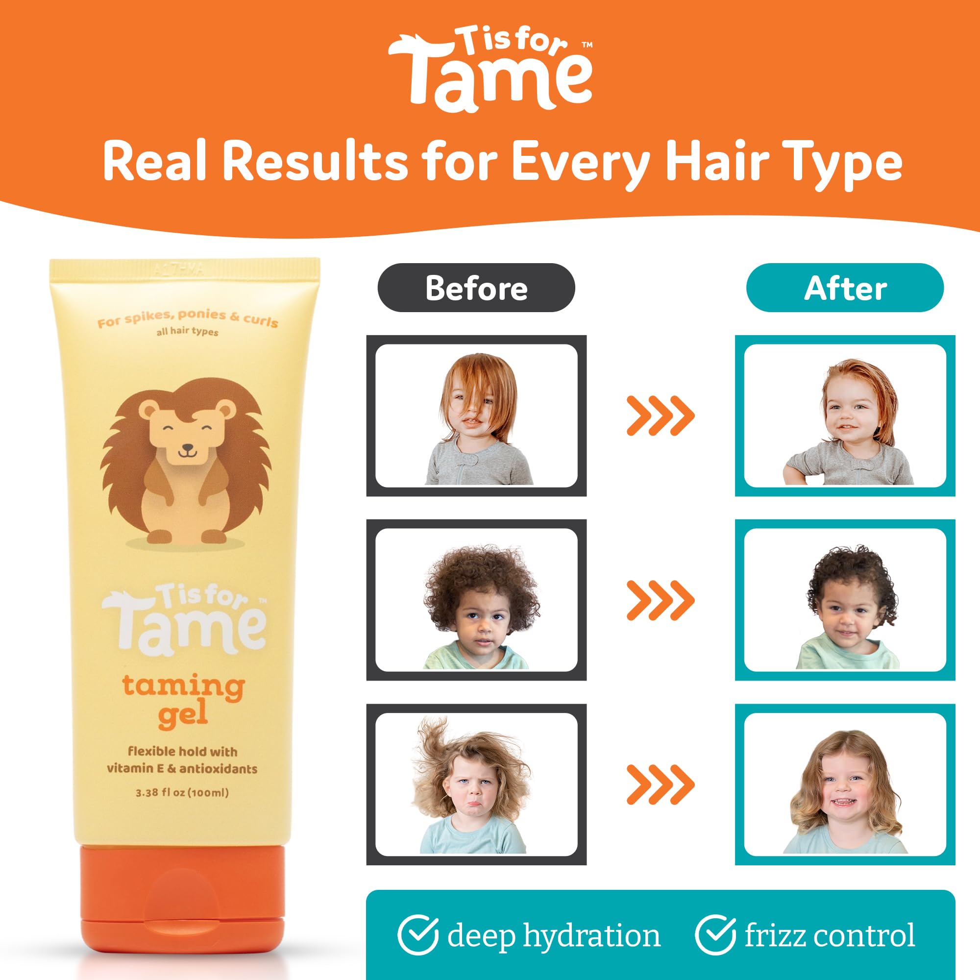 T is for Tame kids' hair day routine demonstrates easy styling.