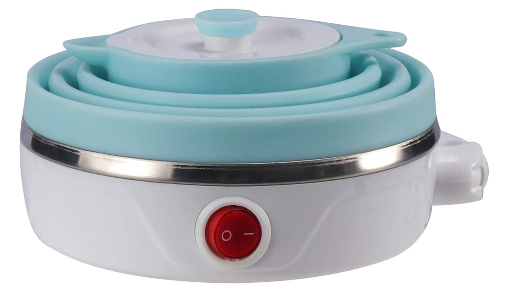 T-magic blue travel kettle highlighting compact design