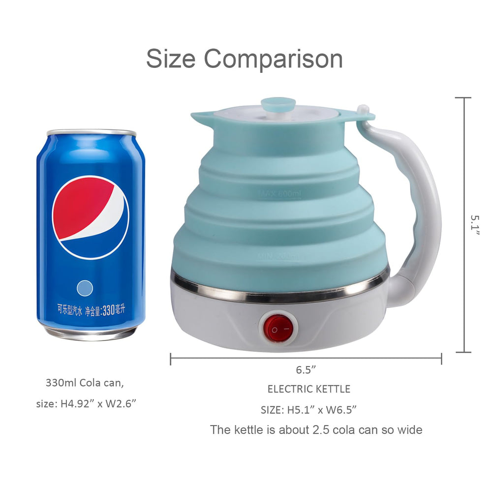 T-magic travel foldable kettle unfolded for desk-ready use