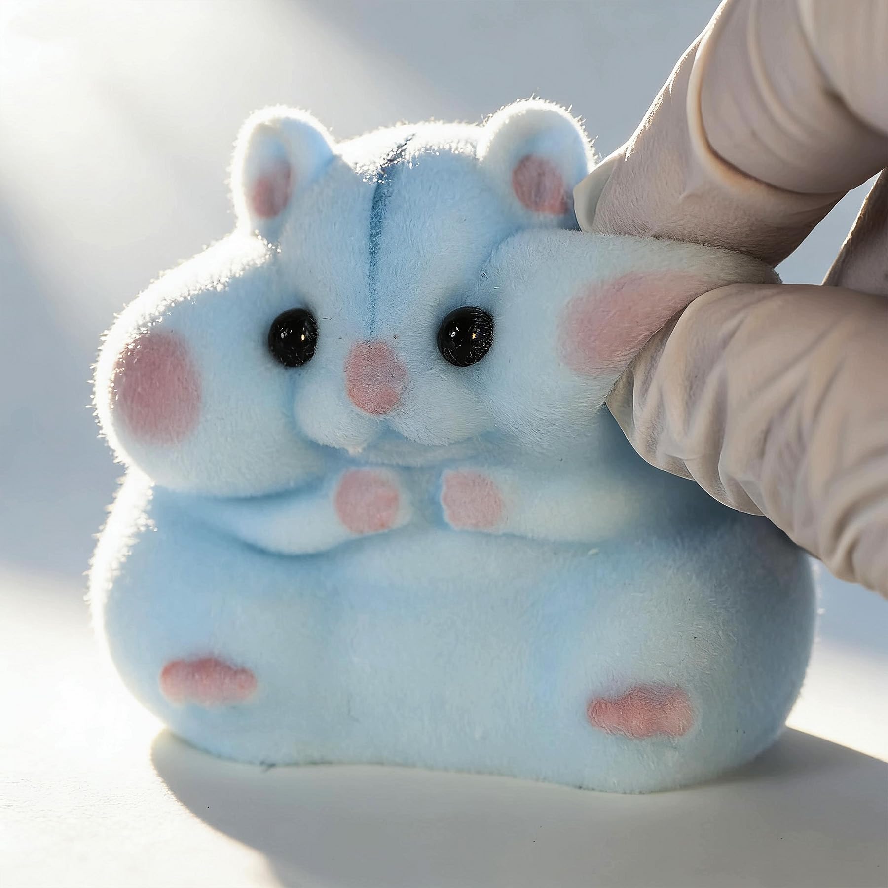 Taba Squishy Hamster Toy blue durable construction with minimal shedding