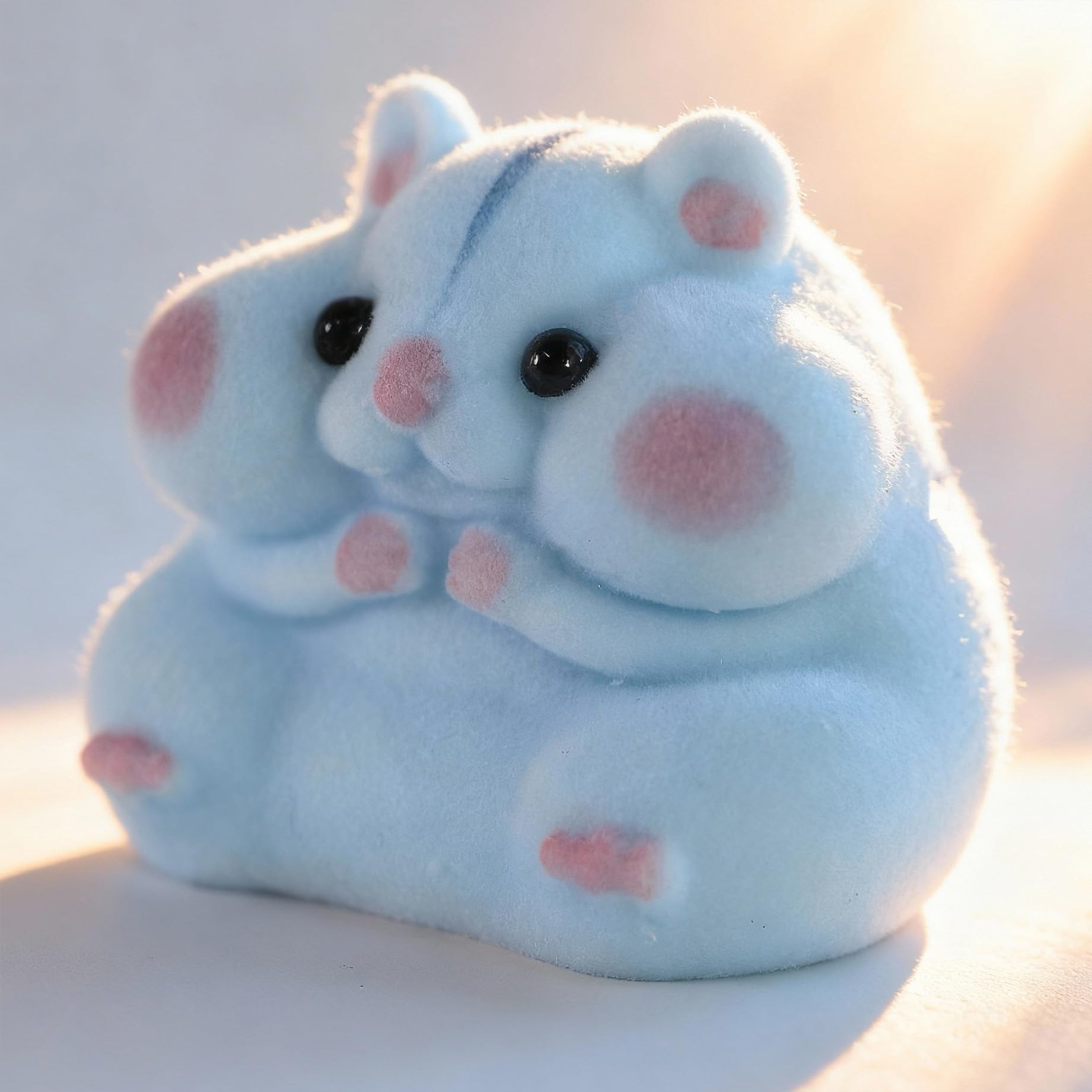 Taba Squishy Hamster Toy blue silicone mochi texture for calming squeezes