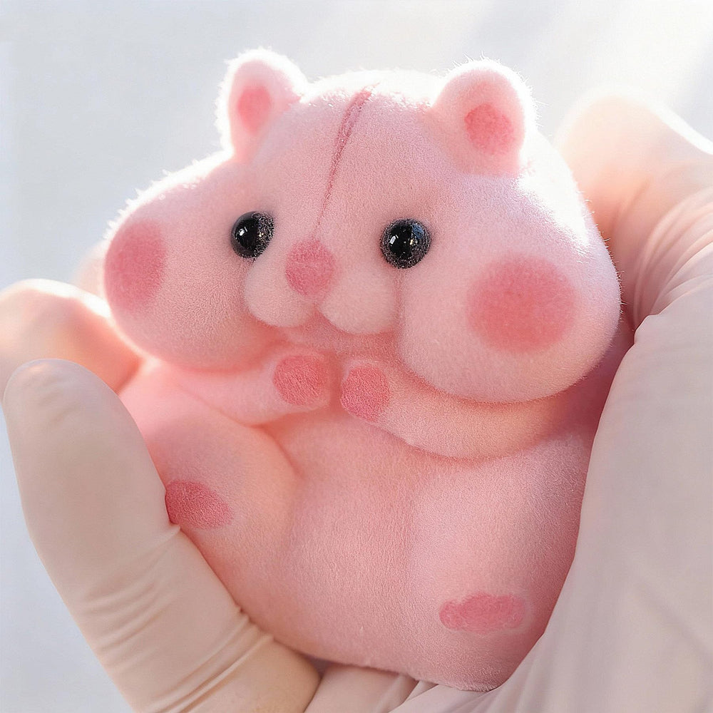 Taba Squishy Hamster Toy face detail for tactile engagement