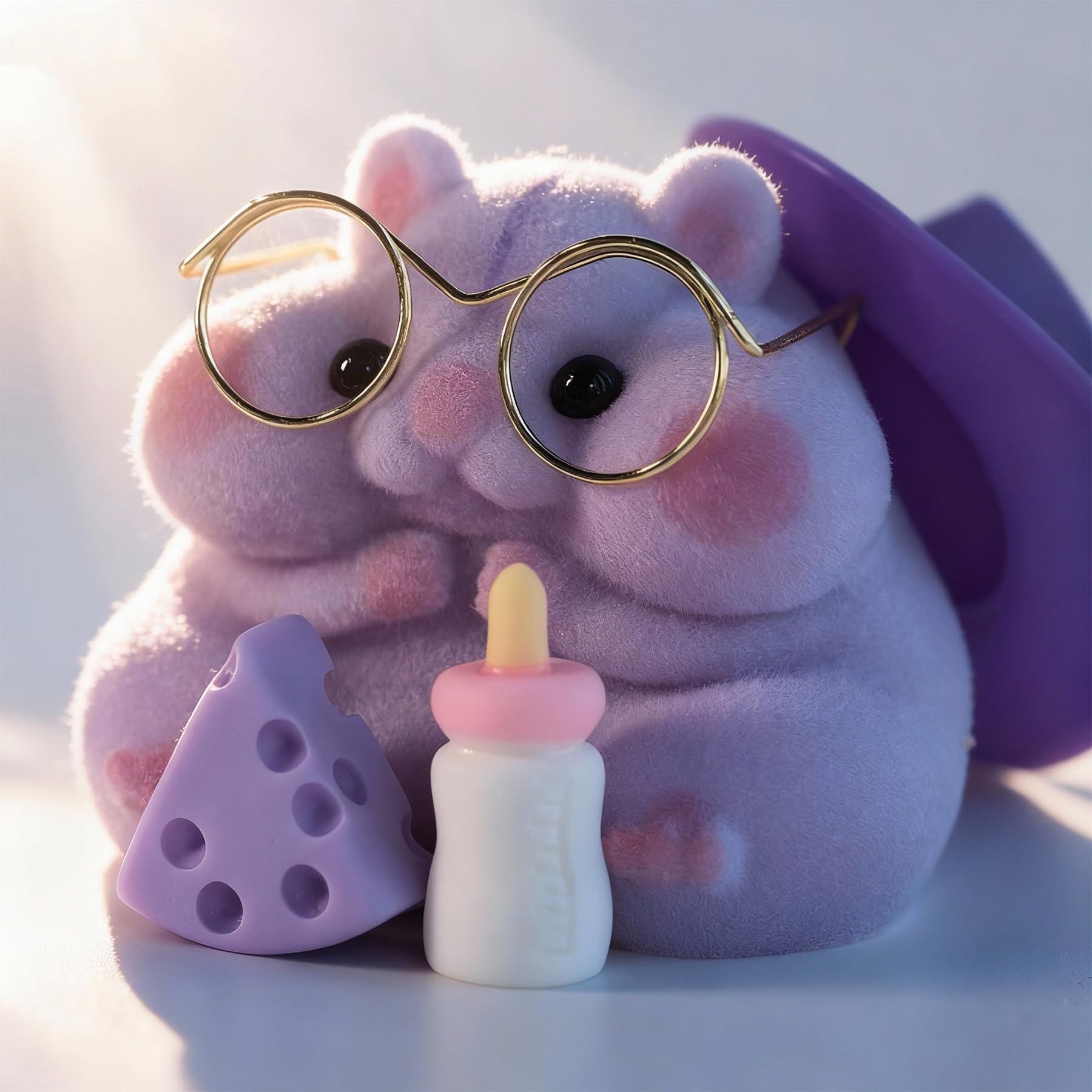 Taba squishy hamster toy plush and easy to clean features.