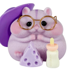 Taba squishy hamster toy close-up of soft silicone fur for sensory play.