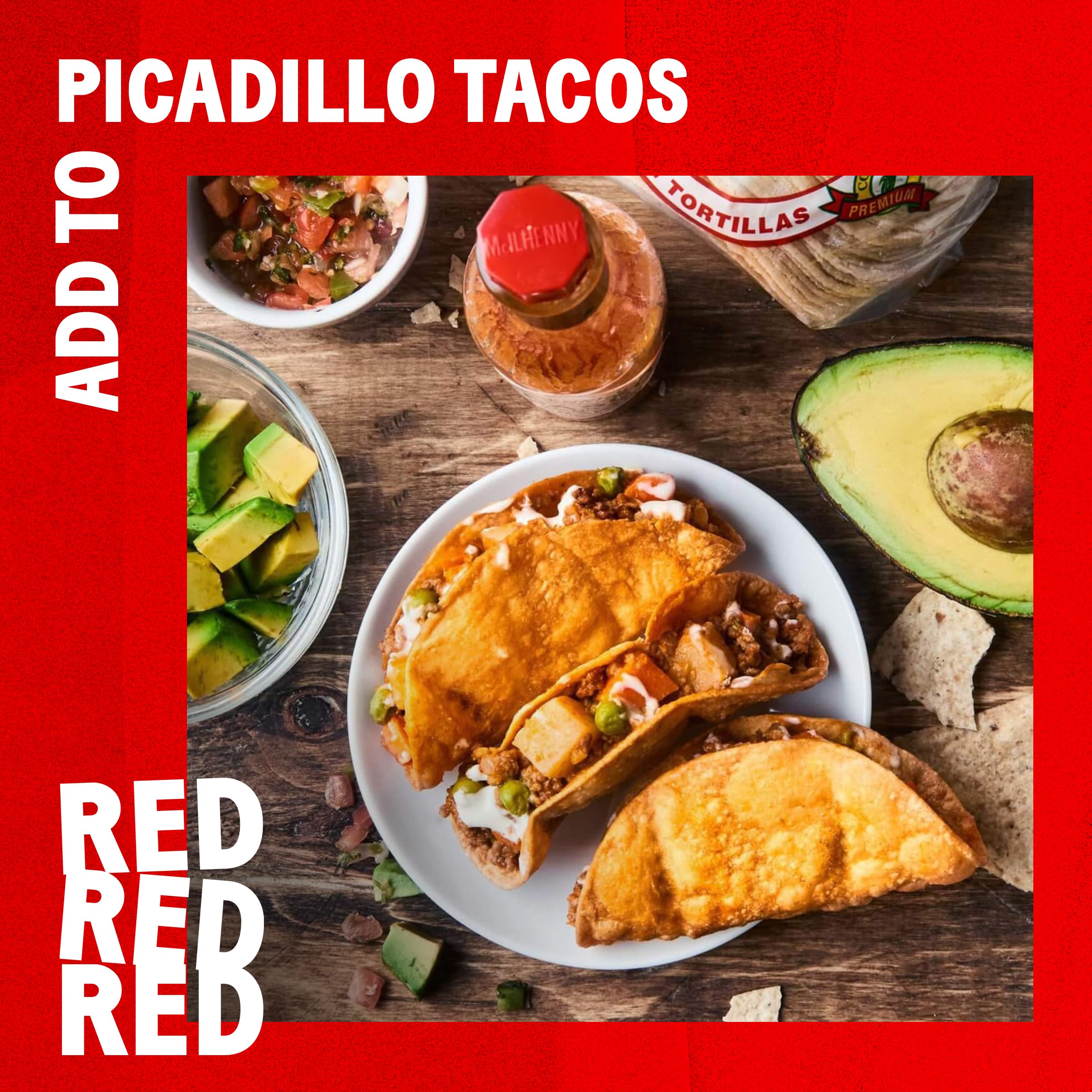 TABASCO Original Red dish pairing ideas show versatile kitchen uses.