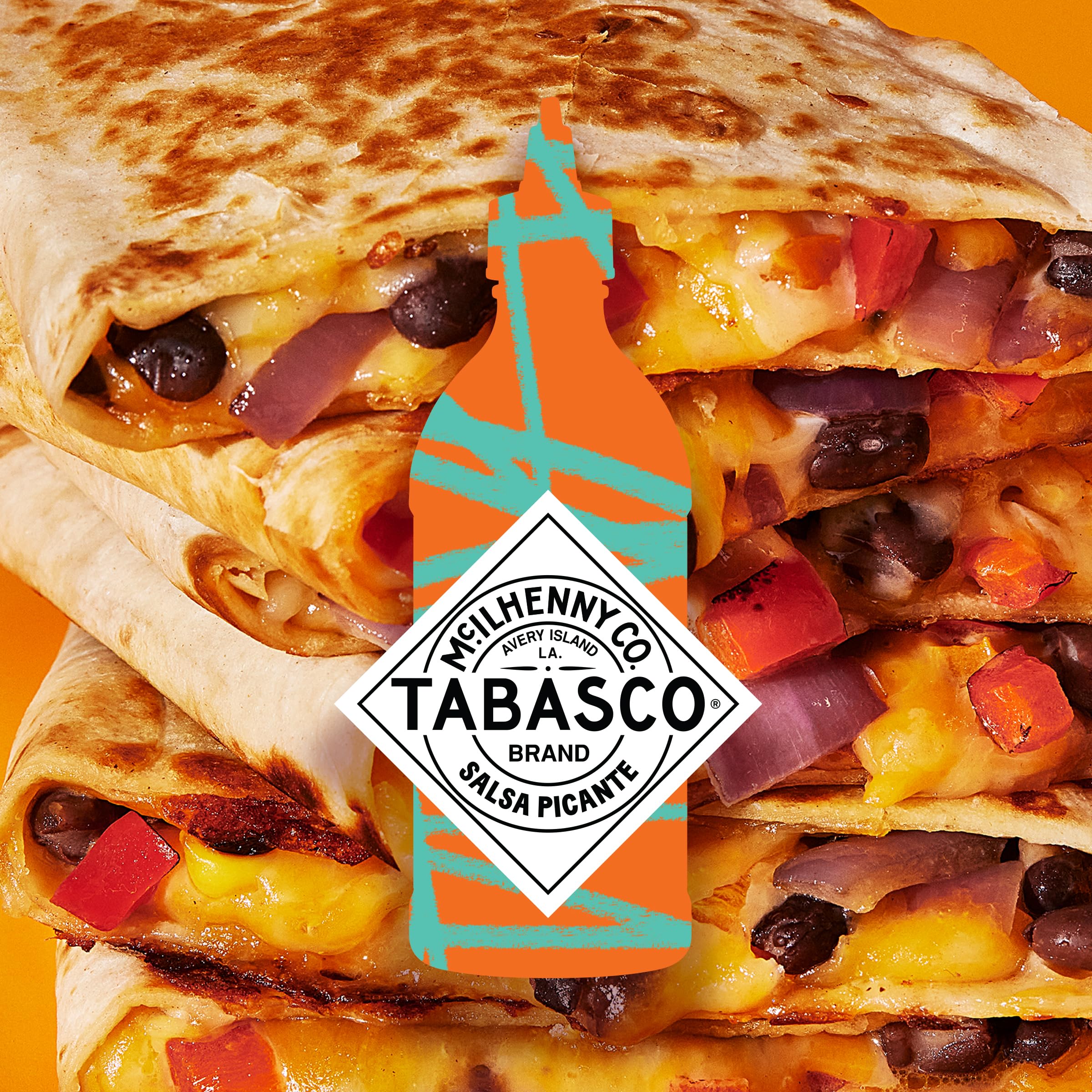 TABASCO Salsa Picante on burrito, enhancing savory layers