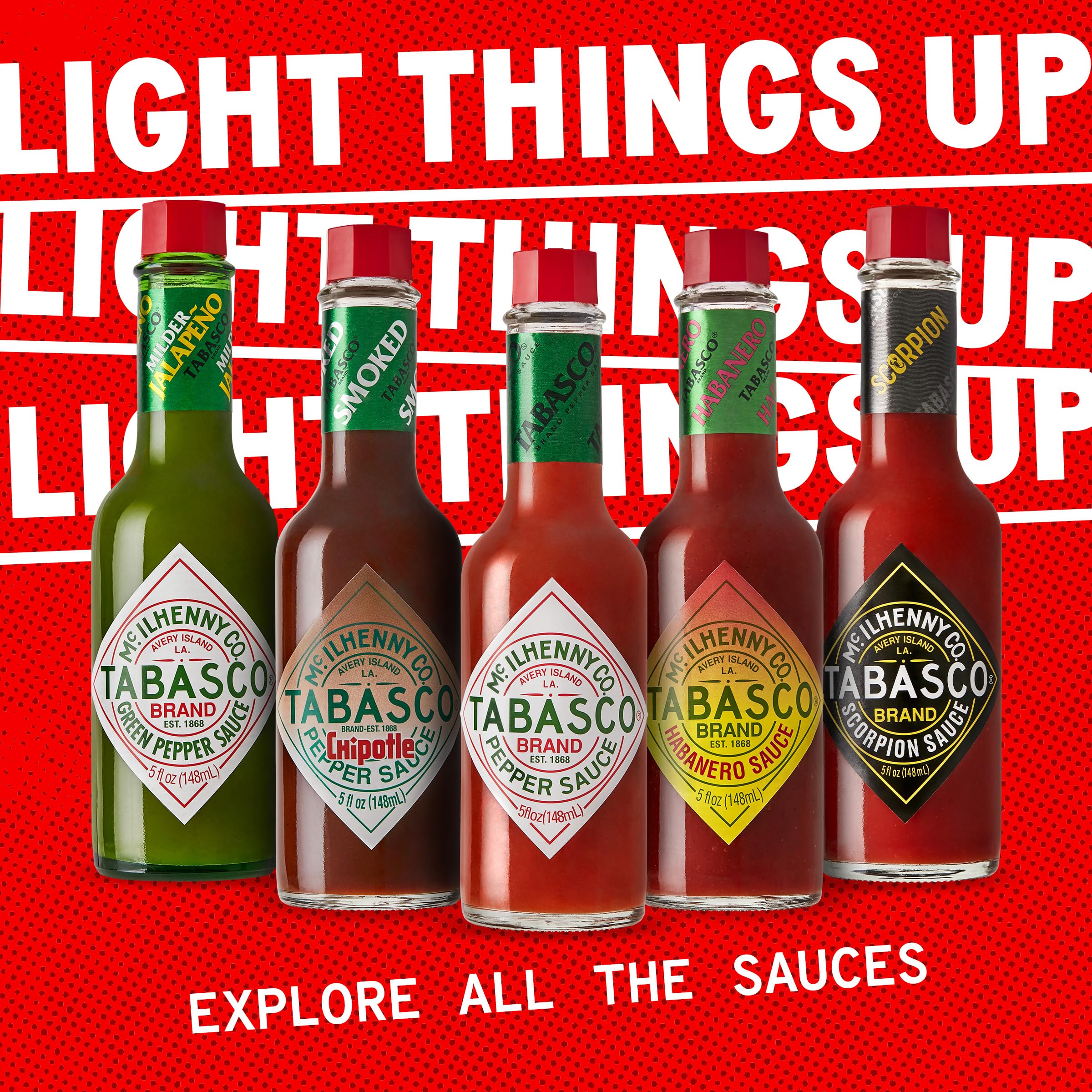 TABASCO Tacos on table with sauce drizzle for quick flavor boost.