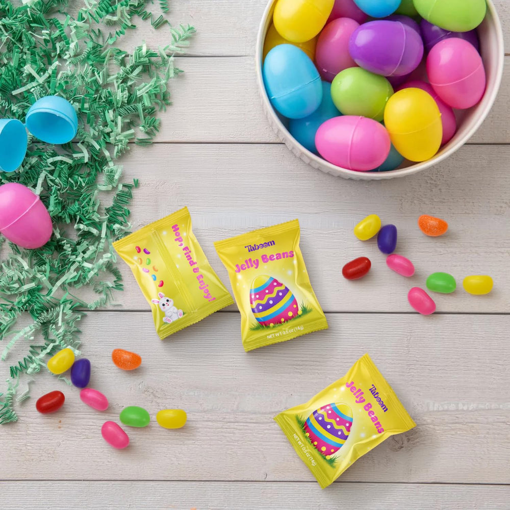 Taboom classroom party jelly beans ready for egg hunts.