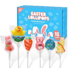 Taboom Easter Lollipops Variety Pack with bunny, egg, and carrot shapes for Easter baskets.