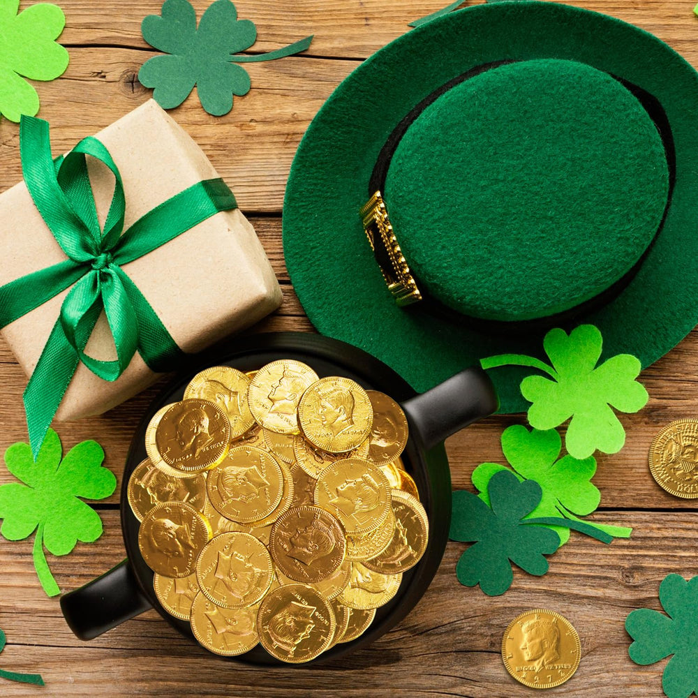 Taboom chocolate coins used for treasure hunts and classroom exchanges.
