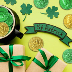 Taboom St. Patrick’s Day gold-green coins ready for party displays