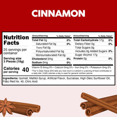 Taboom sugar-free cinnamon discs closeup showing fiery color and crisp texture.