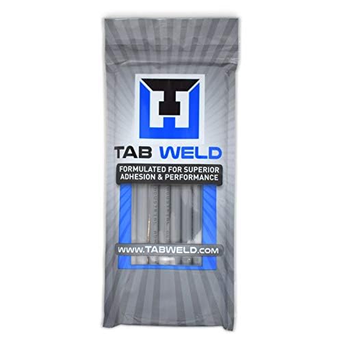 Tabweld Black Plague glue stick grey pack, application step for precise placement.