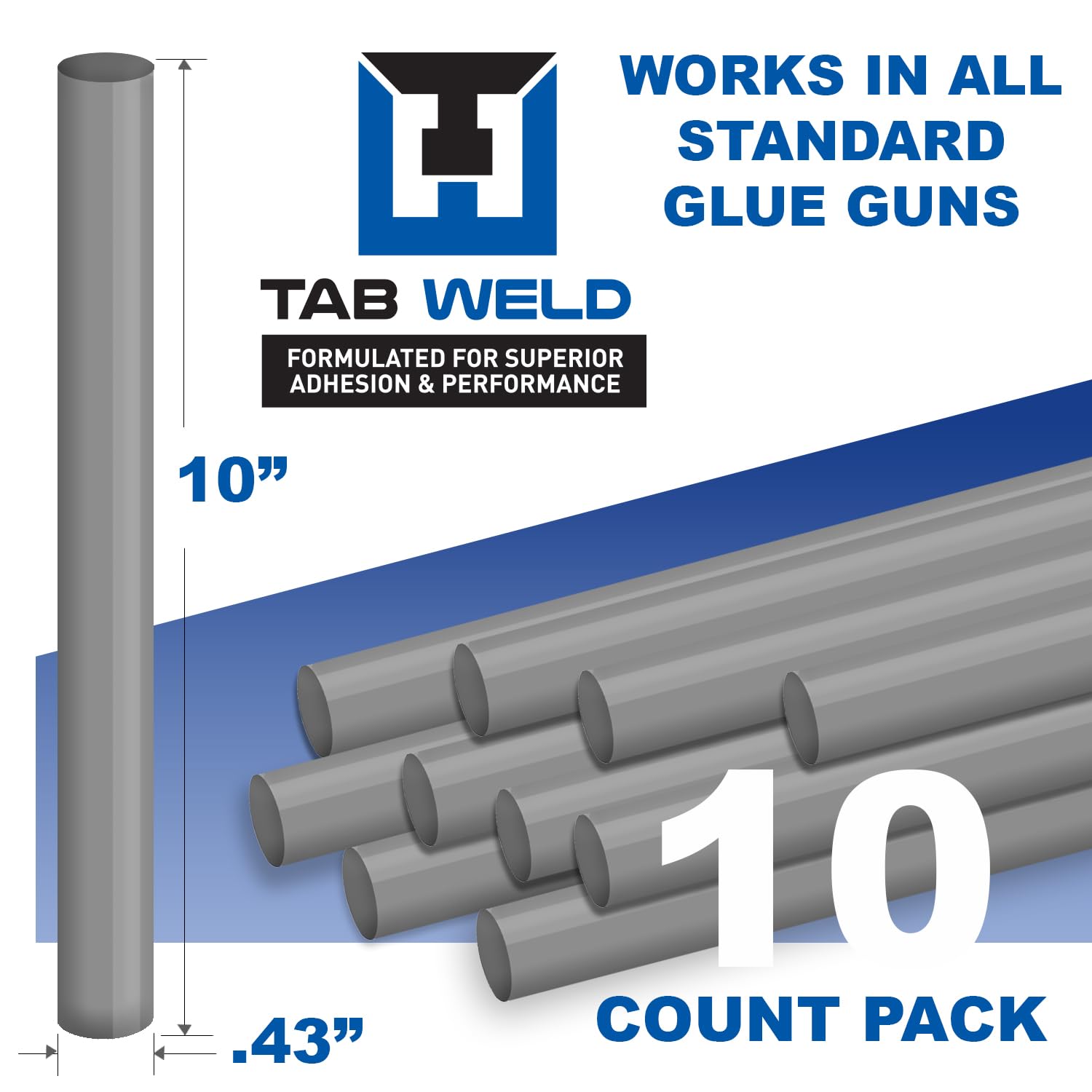Tabweld Black Plague glue stick grey pack, multi-use setup for crease tabs.