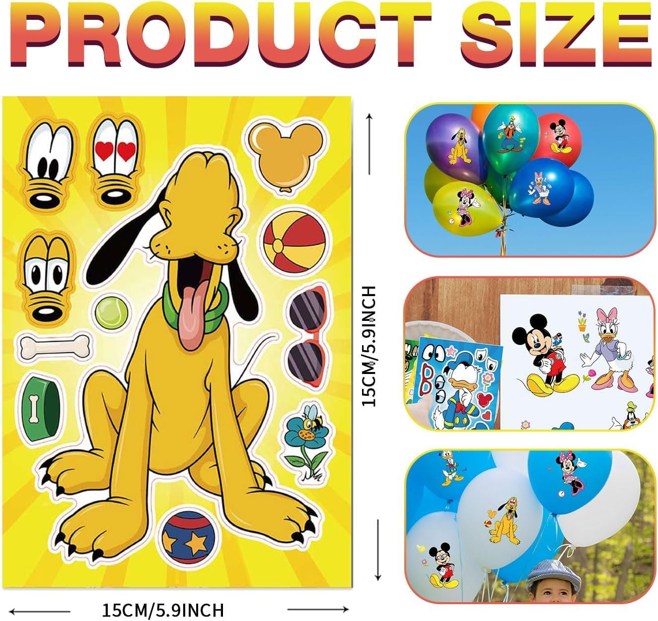 TaDadaPAO six-design sticker sheets for party favors and classrooms