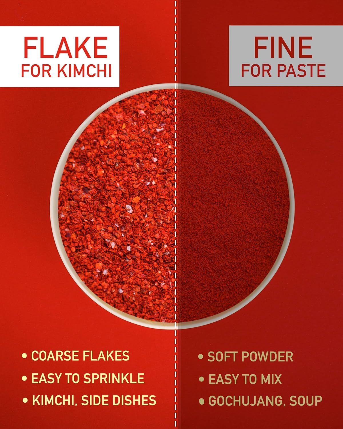 Taekyung gochugaru 100% pepper with no MSG and additives.
