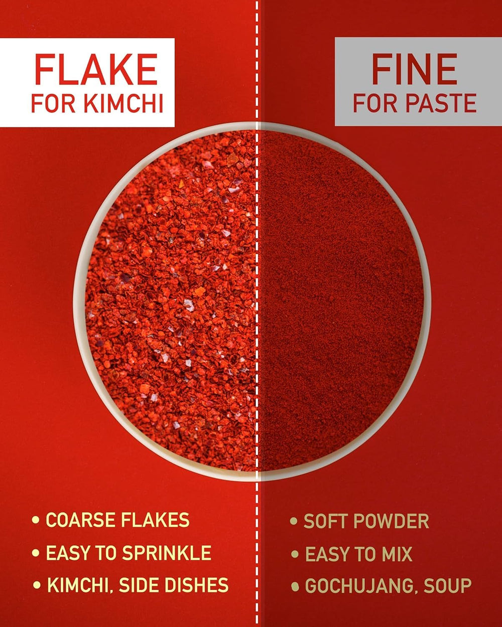 Taekyung gochugaru 100% pepper with no MSG and additives.