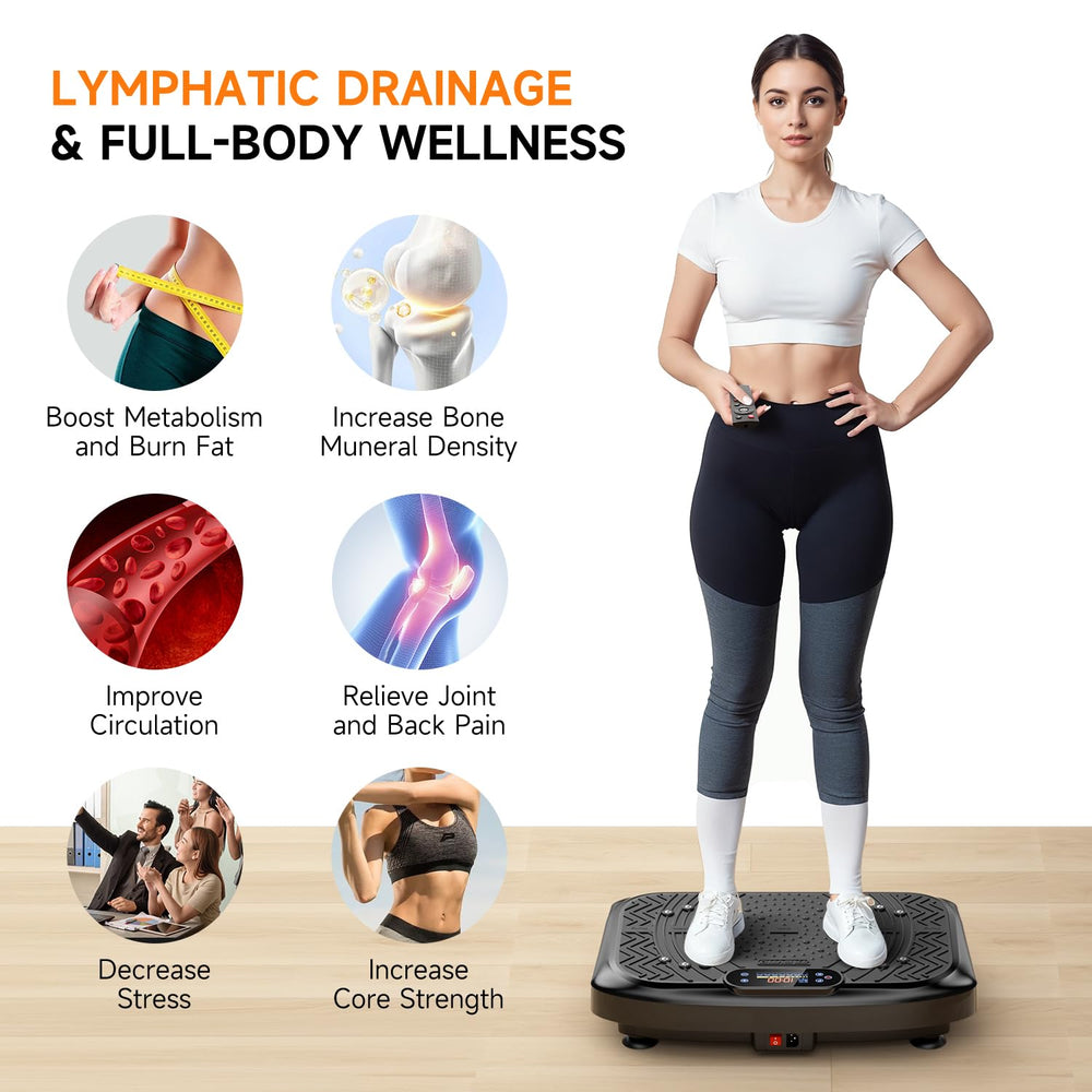 Taevno vibration plate with 450 lbs capacity offers stable use.