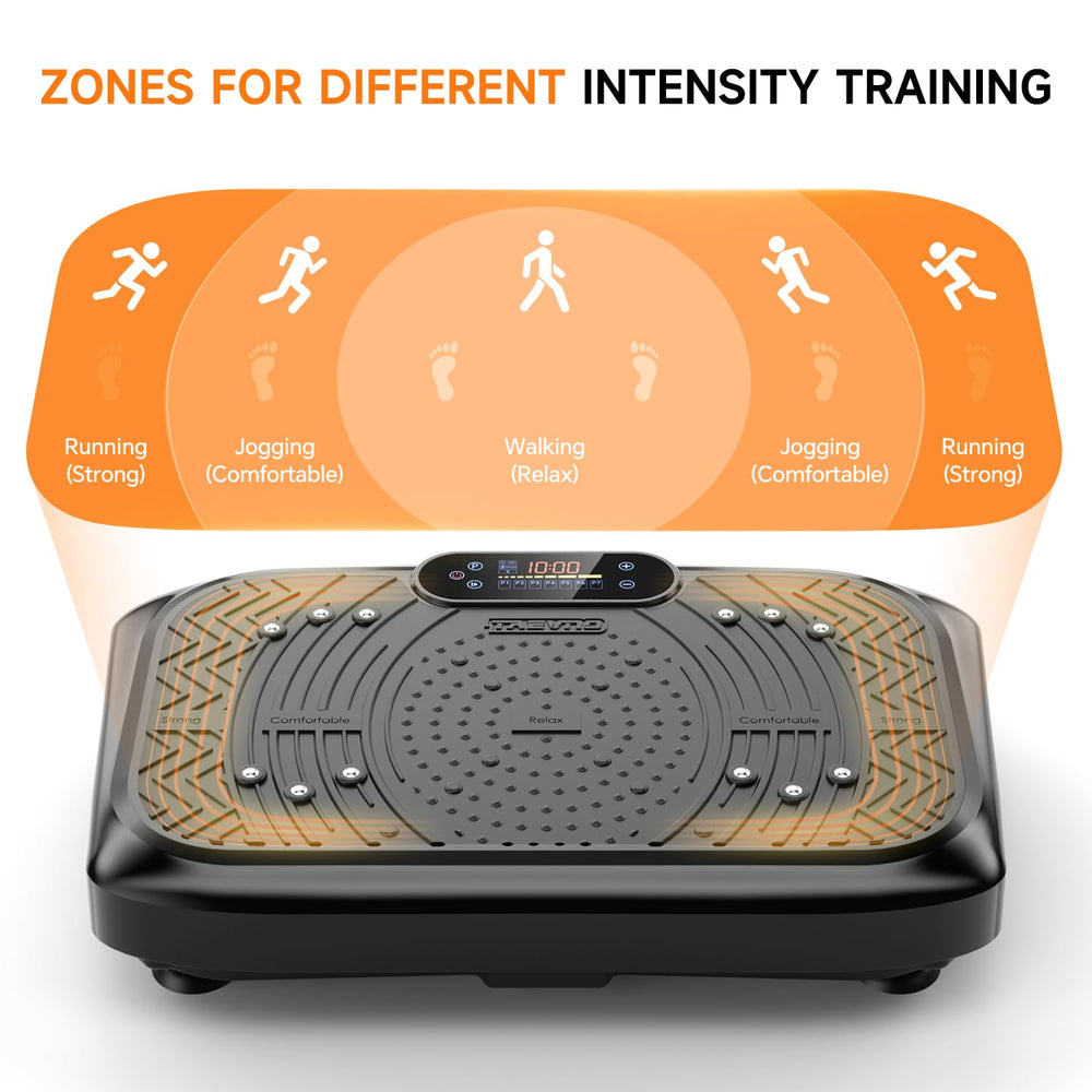 Compact Taevno vibration plate fits neatly in small spaces after workouts.