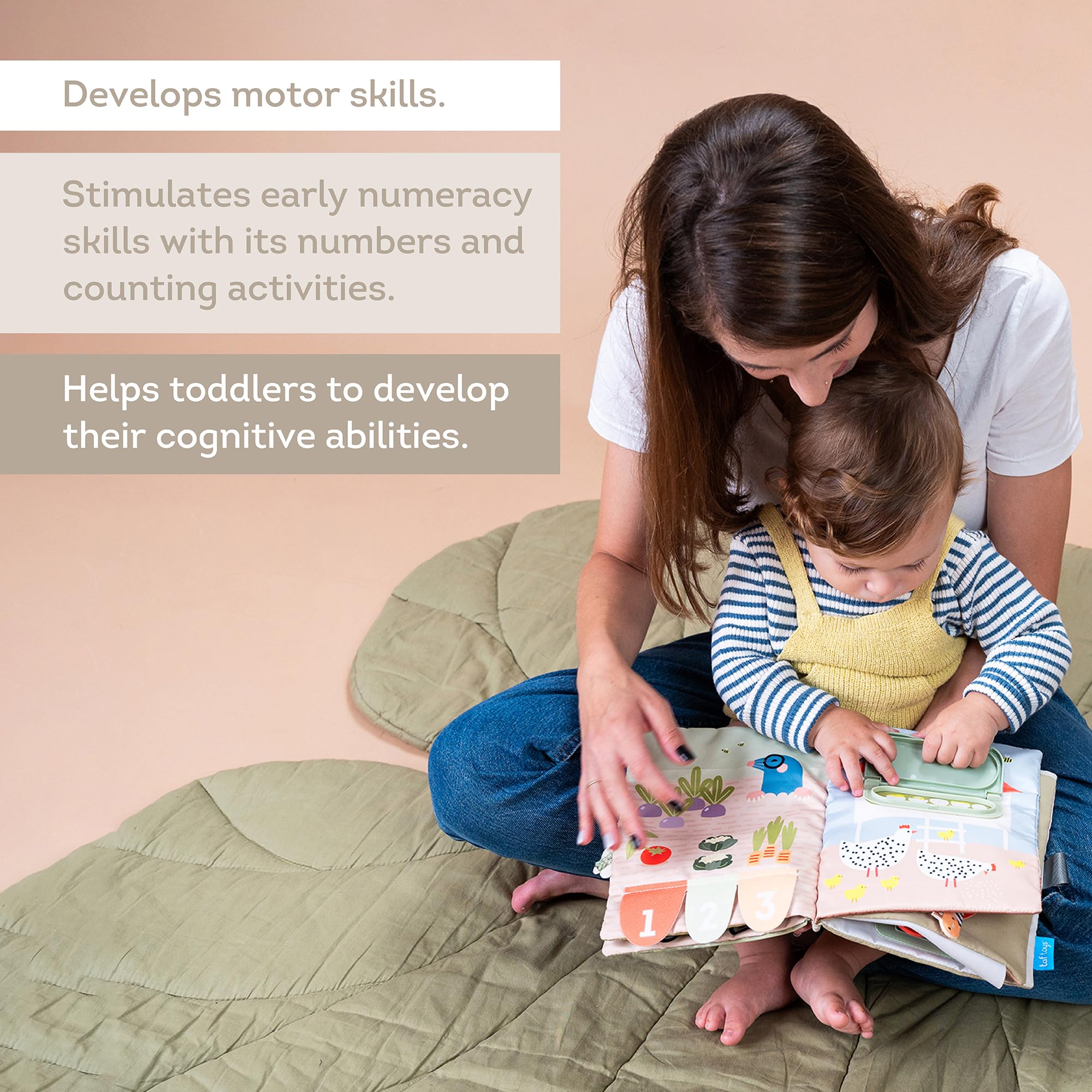 Taf Toys Busy Book portable design for on-the-go learning anywhere.