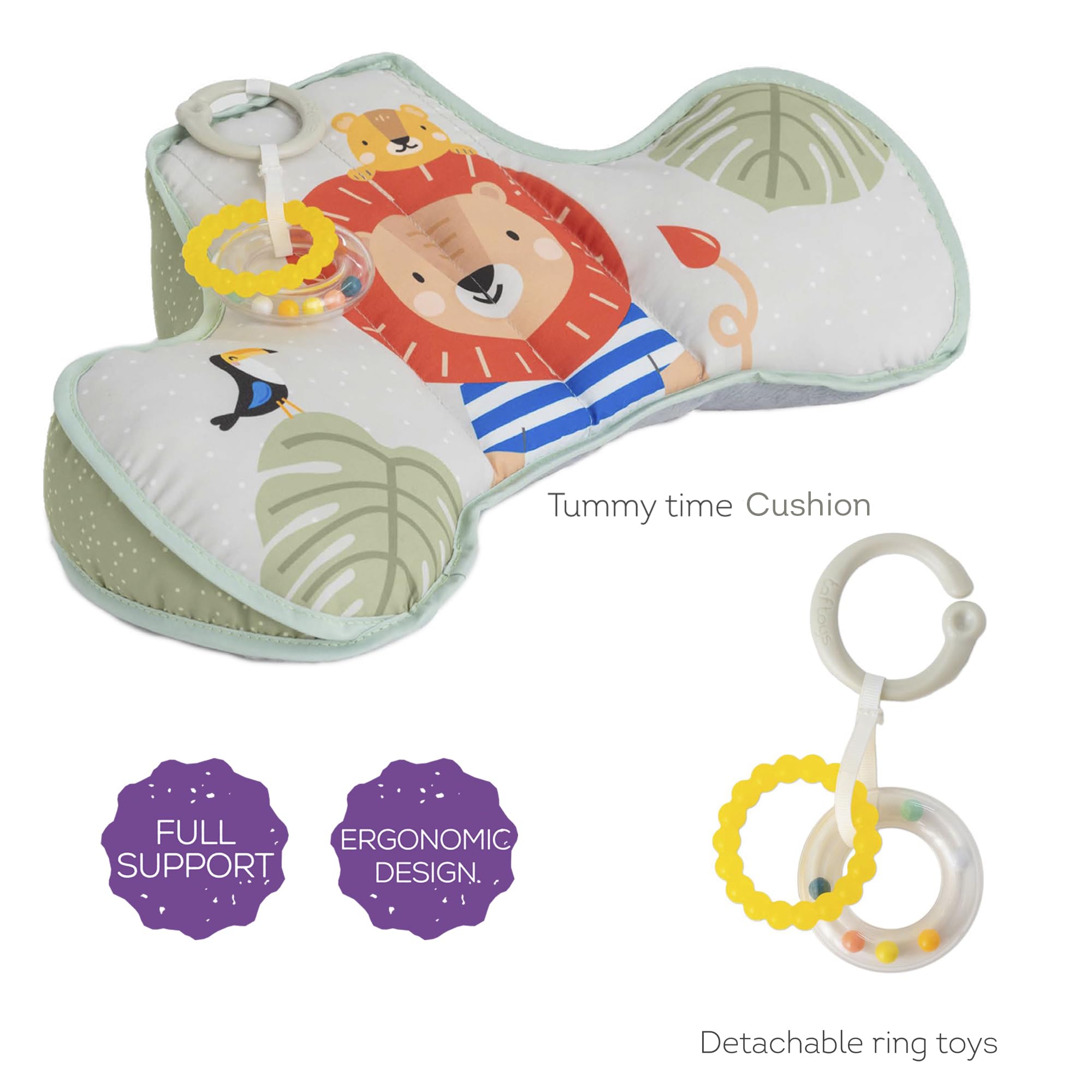Soft materials of Taf Toys tummy time support cushion for baby's comfort