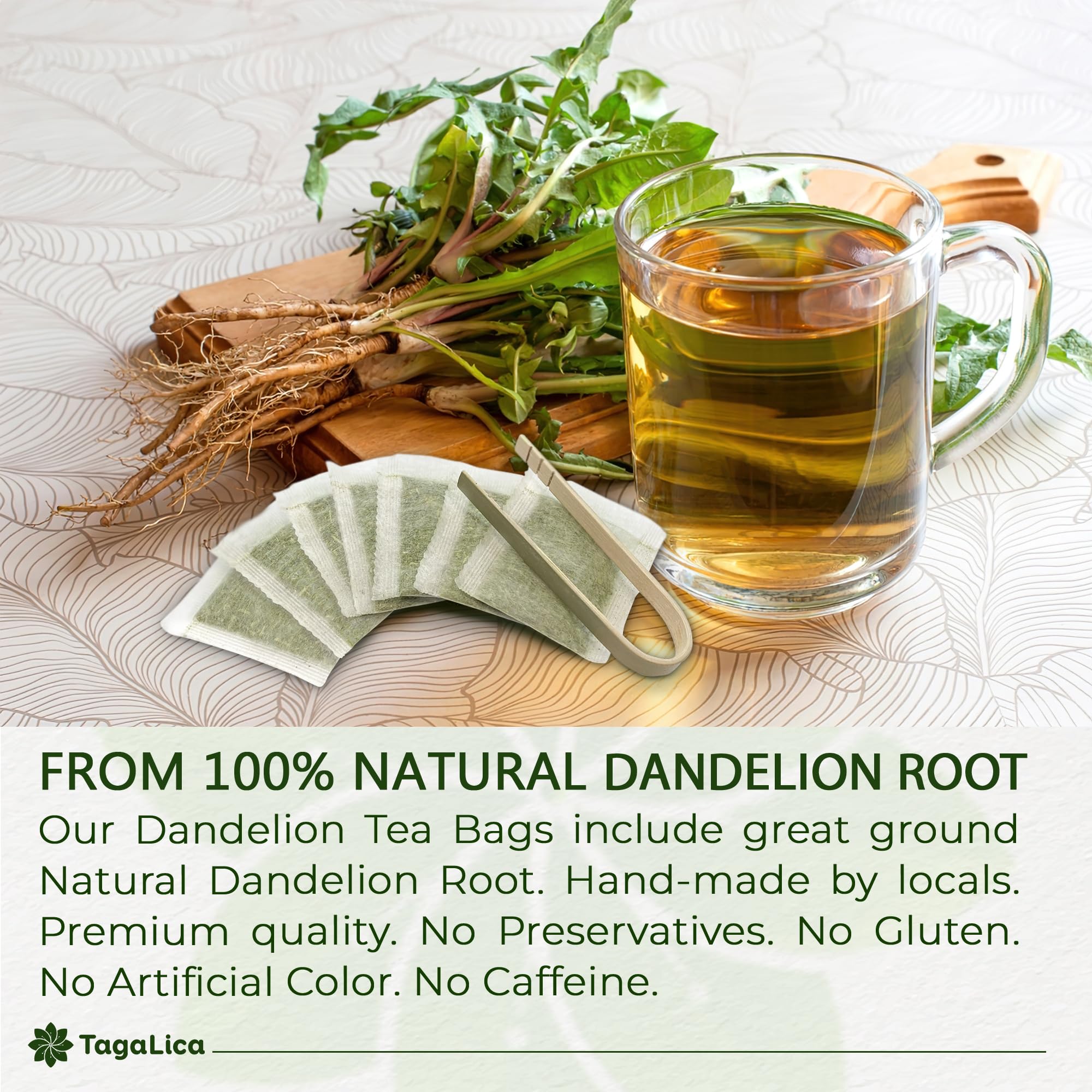 Tagalica dandelion root tea brewing cup demonstrates a rich, earthy flavor ideal for cozy moments
