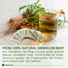 Tagalica dandelion root tea brewing cup demonstrates a rich, earthy flavor ideal for cozy moments