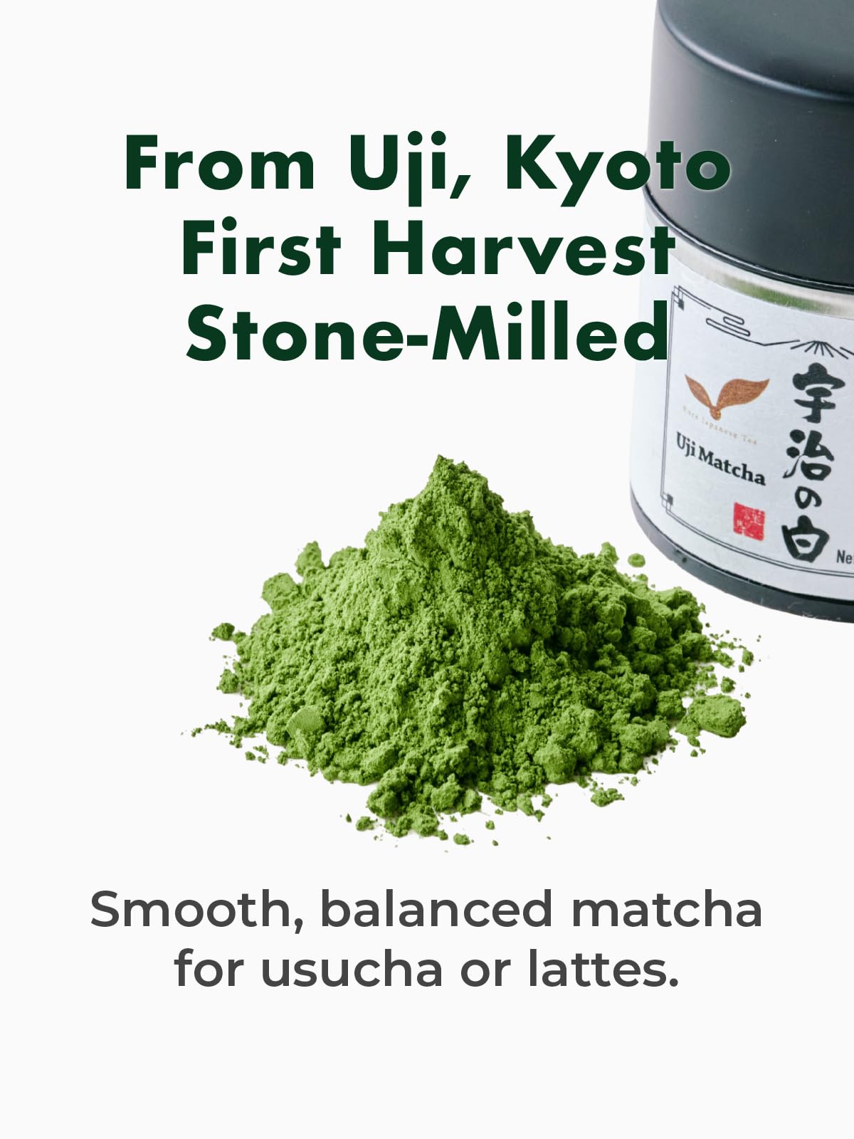 Tagashira Chaho first-harvest leaves produce a vibrant, silky powder for whisking.