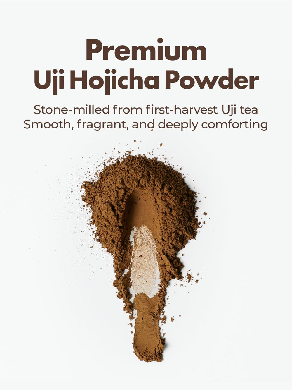 TAGASHIRA CHAHO Hojicha powder naturally low caffeine, ideal for afternoon latte blends.