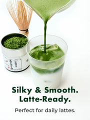 Stone-milled powder by Tagashira Chaho delivers a smooth, creamy Usucha texture.