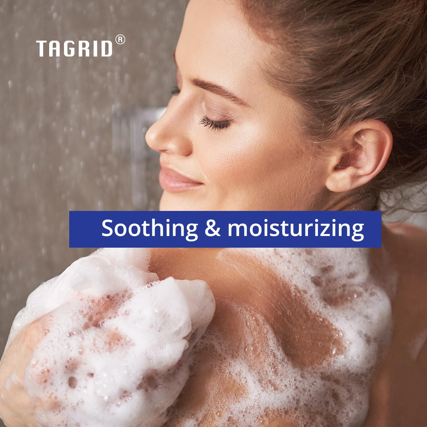 TAGRID packaging view highlighting daily-use skincare for active lifestyles.