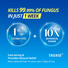 TAGRID Jock Itch Spray application scene demonstrates targeted relief on affected areas