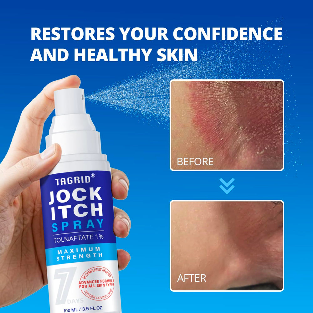 TAGRID Jock Itch Spray supports quick comfort with no sticky feel