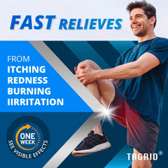 TAGRID Jock Itch Spray quickly dries with no residue after use