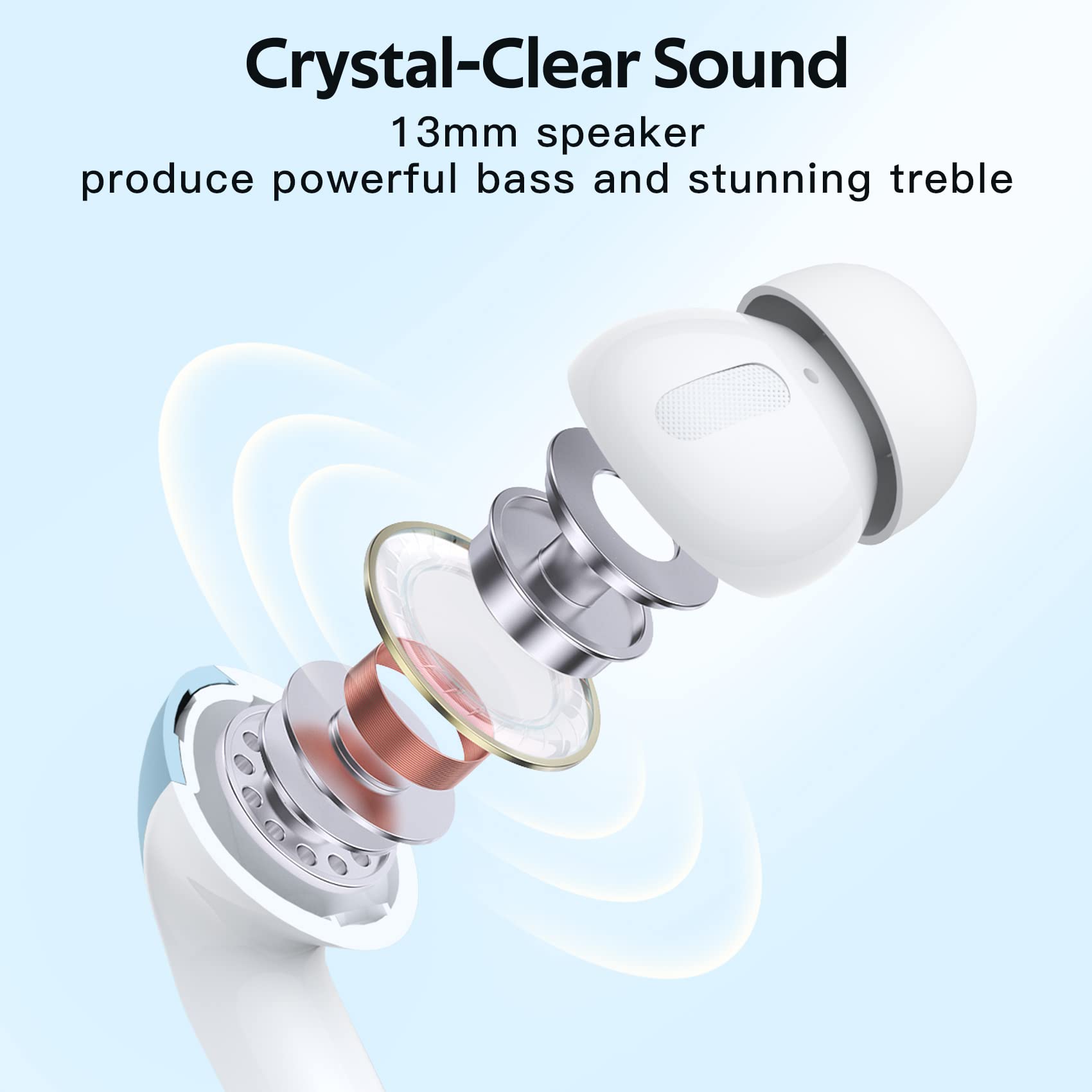 TAGRY X08 three-size ear tips ensure comfortable seal and fit.