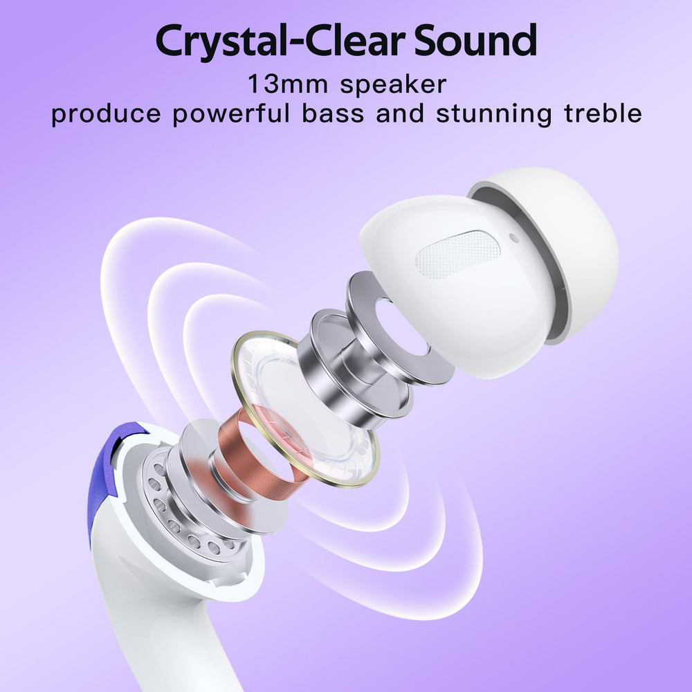 TAGRY X08 ergonomic, lightweight earbuds fit securely for extended listening sessions.