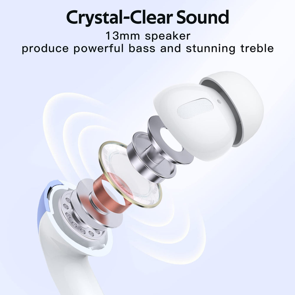 TAGRY X08 ergonomic earbuds with lightweight design for comfortable wear.